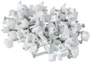 Noble Round Cable Clips 8mm White 100 Pieces per pack