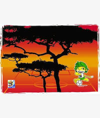 UniQue Zakumi Running  Mouse Pad