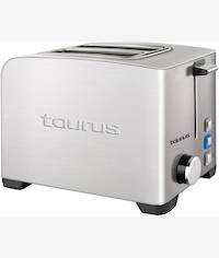 Taurus 850W 2 Slice Brushed Stainless Steel Toaster