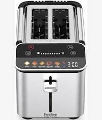 Feelive 2 Slice Stainless Steel Digital Smart Toaster