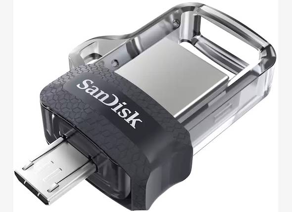 Sandisk Ultra Dual Micro USB To USB A 3.0 128GB USB Flash Drive