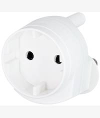 Noble 2 Pin Round Schuko Single Adaptor