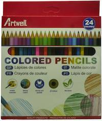 Artwell 24 Pack Assorted Colored Pencils