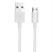 Whizzy White Reversible Micro USB Charge And Data Sync Cable