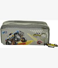 Brainware Go Fast Racing Car Grey Pencil Case