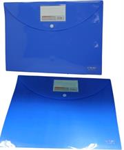 DLOffice A4 Carry Folder with Press Stud on Flap Blue