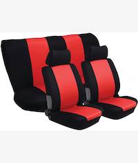 Stingray Nexus 6 Piece Car Seat Cover Set Black and Red