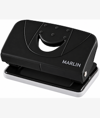 Marlin School Essentials Two Hole Paper Punch Black